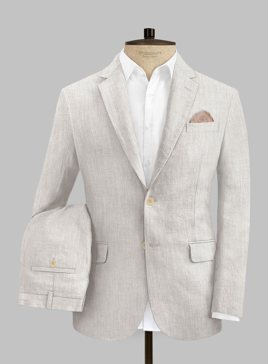 Tropical Beige Linen Suit - StudioSuits