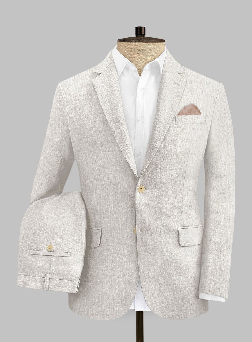 Tropical Beige Linen Suit - StudioSuits