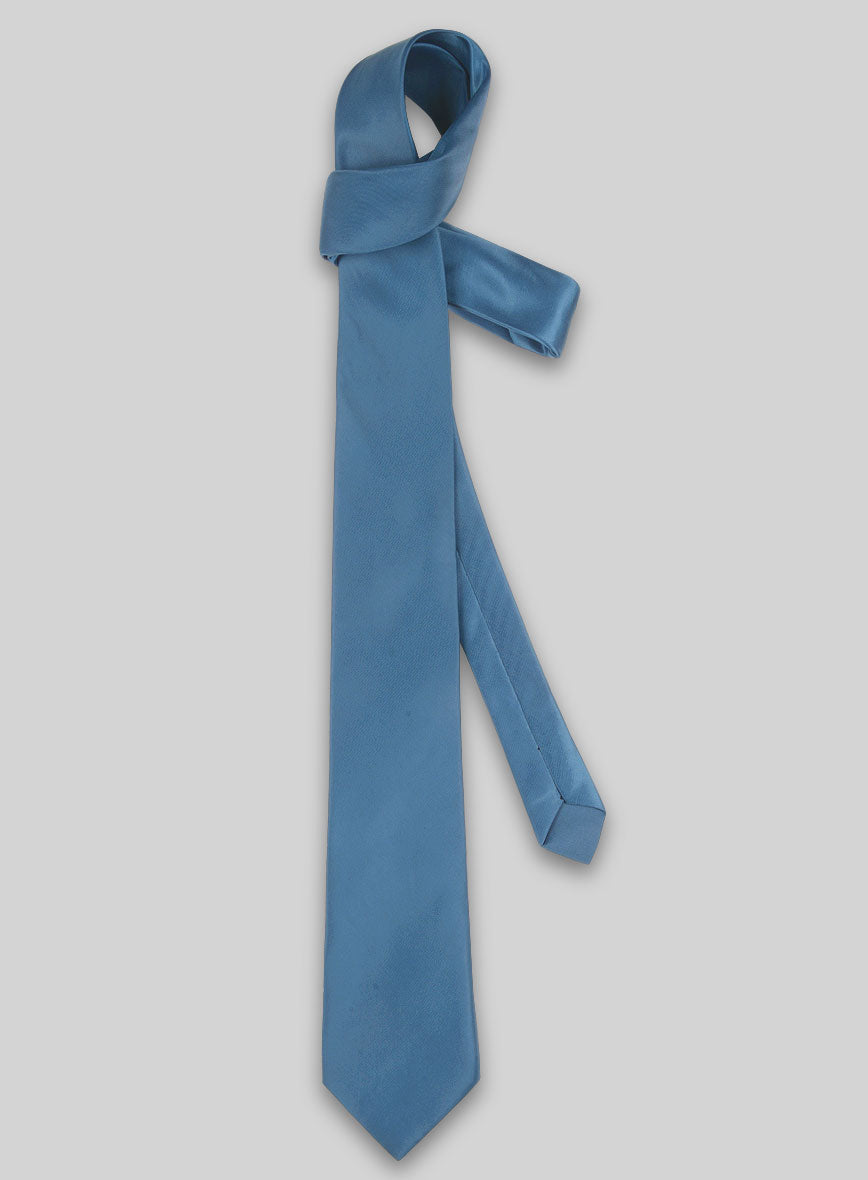 Turkish Blue Satin Tie - StudioSuits