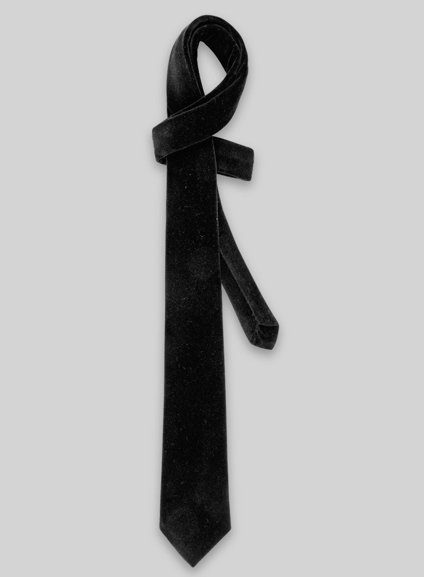 Velvet Tie - Black - StudioSuits