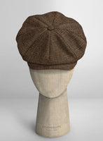 Vintage Glasgow Brown Tweed Newsboy Cap - StudioSuits