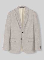 Vintage Herringbone Light Beige Tweed Jacket - StudioSuits