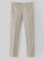 Vintage Herringbone Light Beige Tweed Pants - StudioSuits