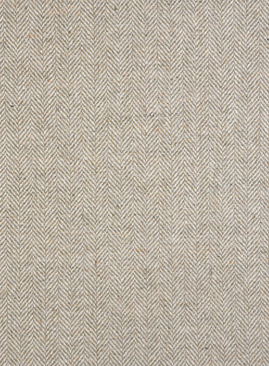 Vintage Herringbone Light Beige Tweed Suit - StudioSuits