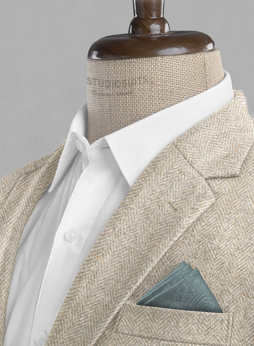 Vintage Herringbone Light Beige Tweed Suit - StudioSuits