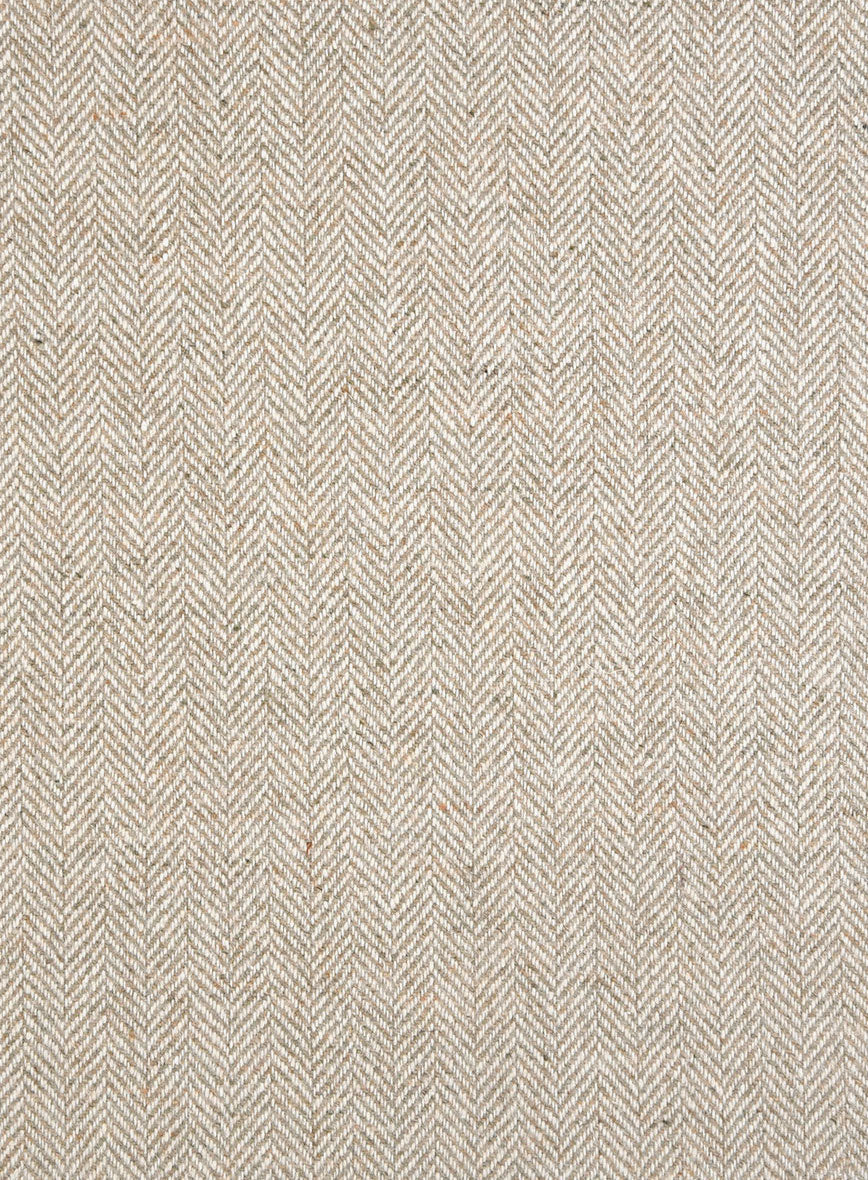 Vintage Herringbone Light Beige Tweed Suit - StudioSuits