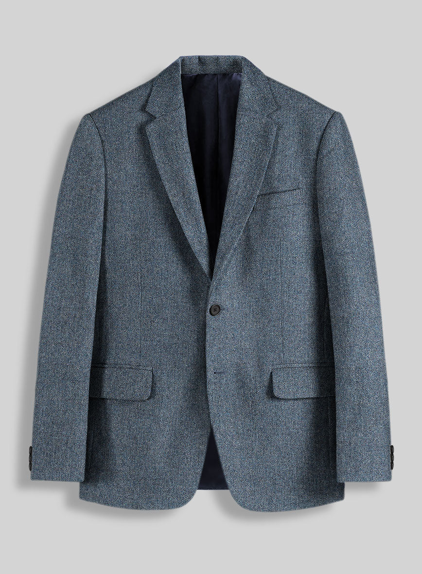 Vintage Herringbone Blue Tweed Suit – StudioSuits