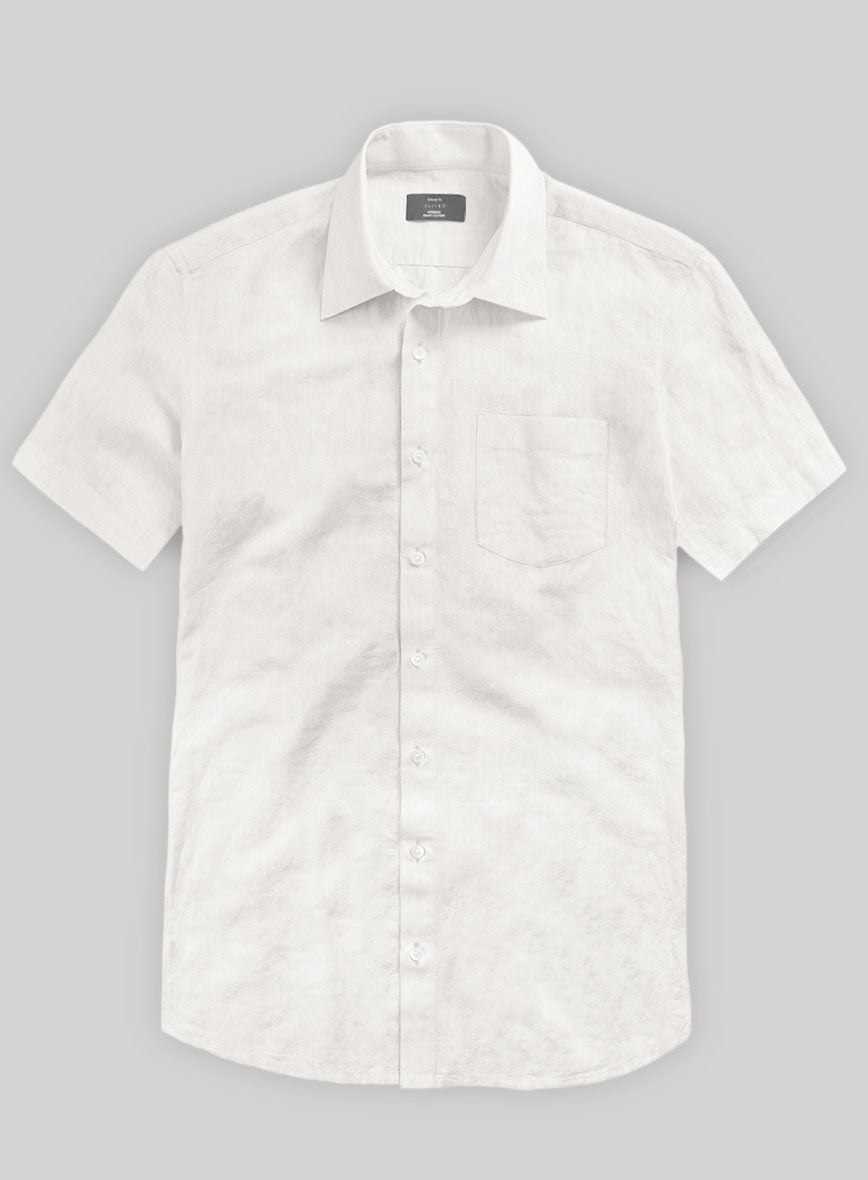 Washed Cream Linen Shirt - StudioSuits