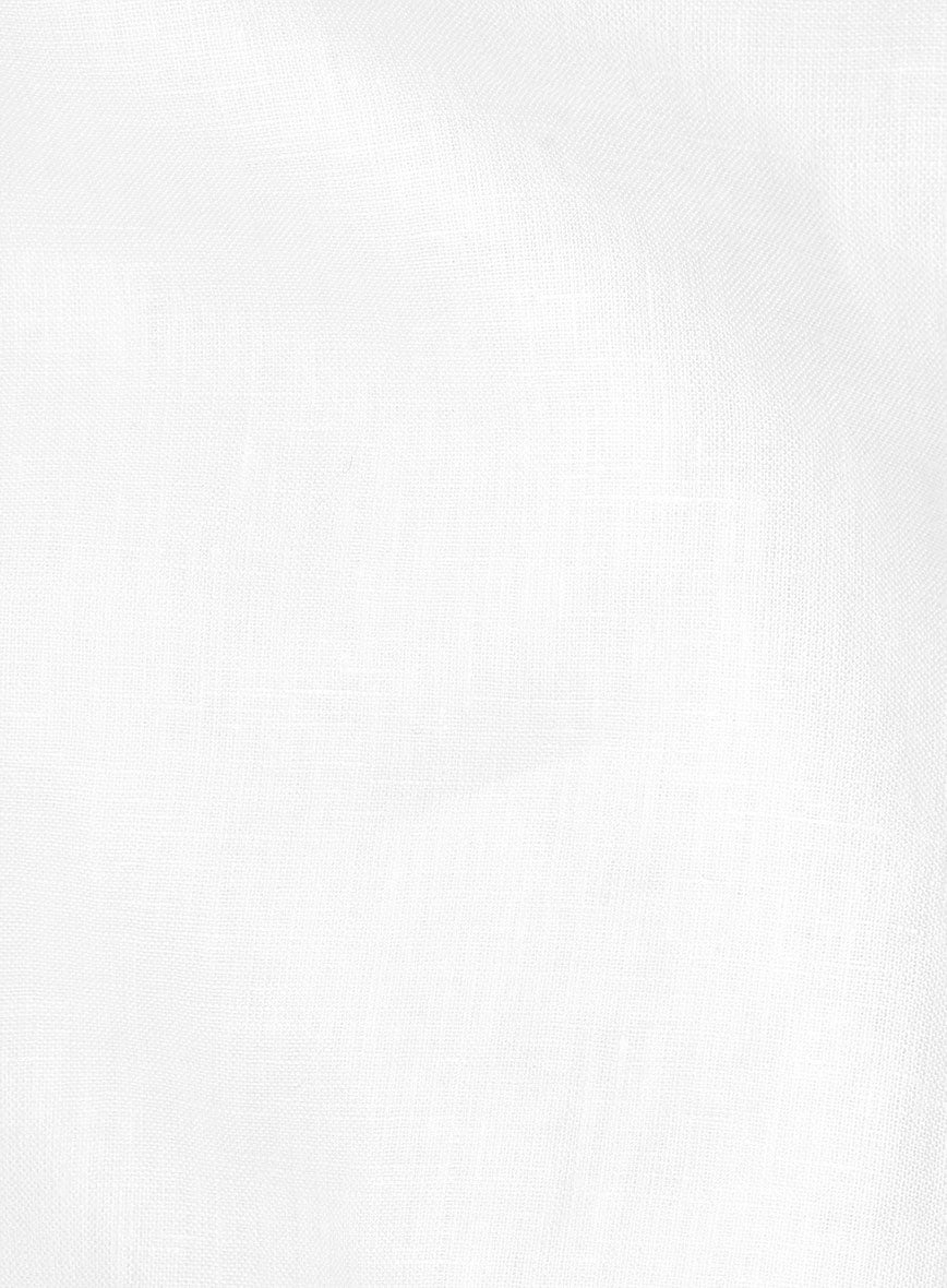 Washed White Linen Shirt - StudioSuits