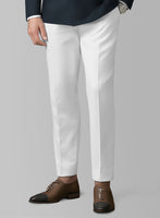 White Blue Cotton Suit - StudioSuits