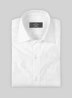 White Stretch Poplene Shirt - StudioSuits