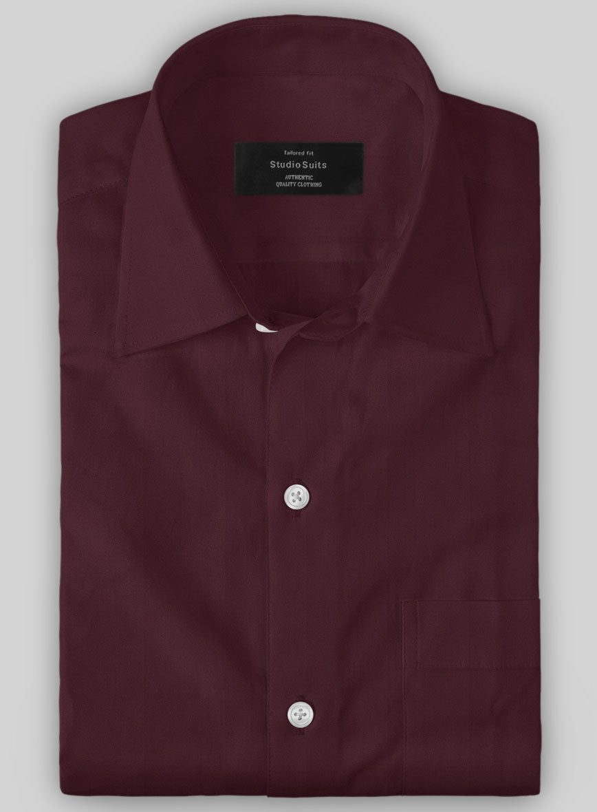 Wine Stretch Poplene Shirt - StudioSuits