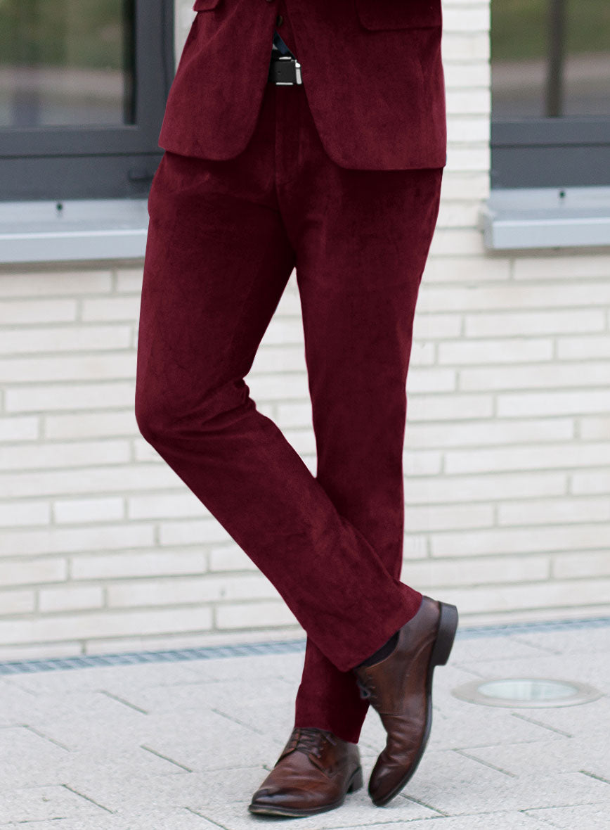 Wine Velvet Suit - StudioSuits