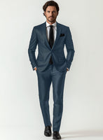 Winsor Blue Leather Suit - StudioSuits