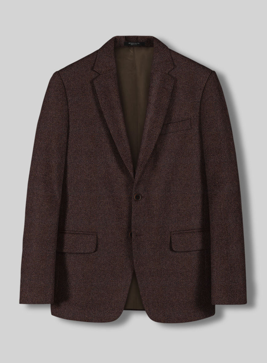 Woodland Brown Heavy Tweed Jacket - StudioSuits