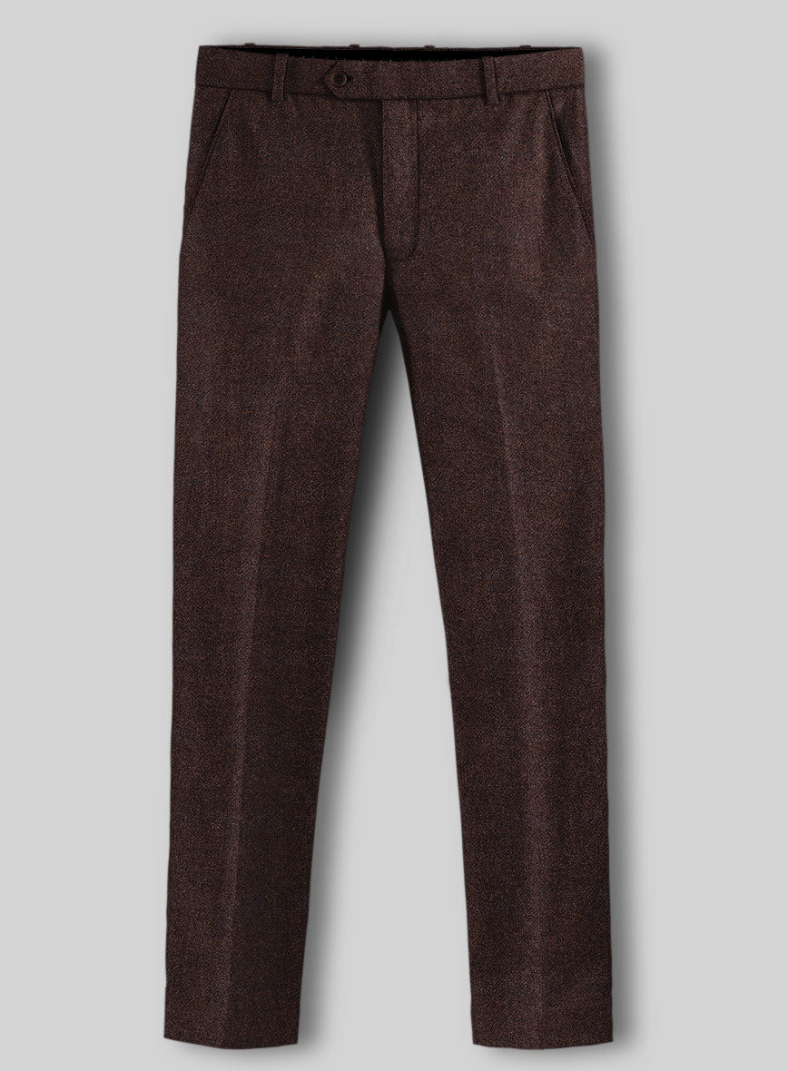 Woodland Brown Heavy Tweed Pants - StudioSuits