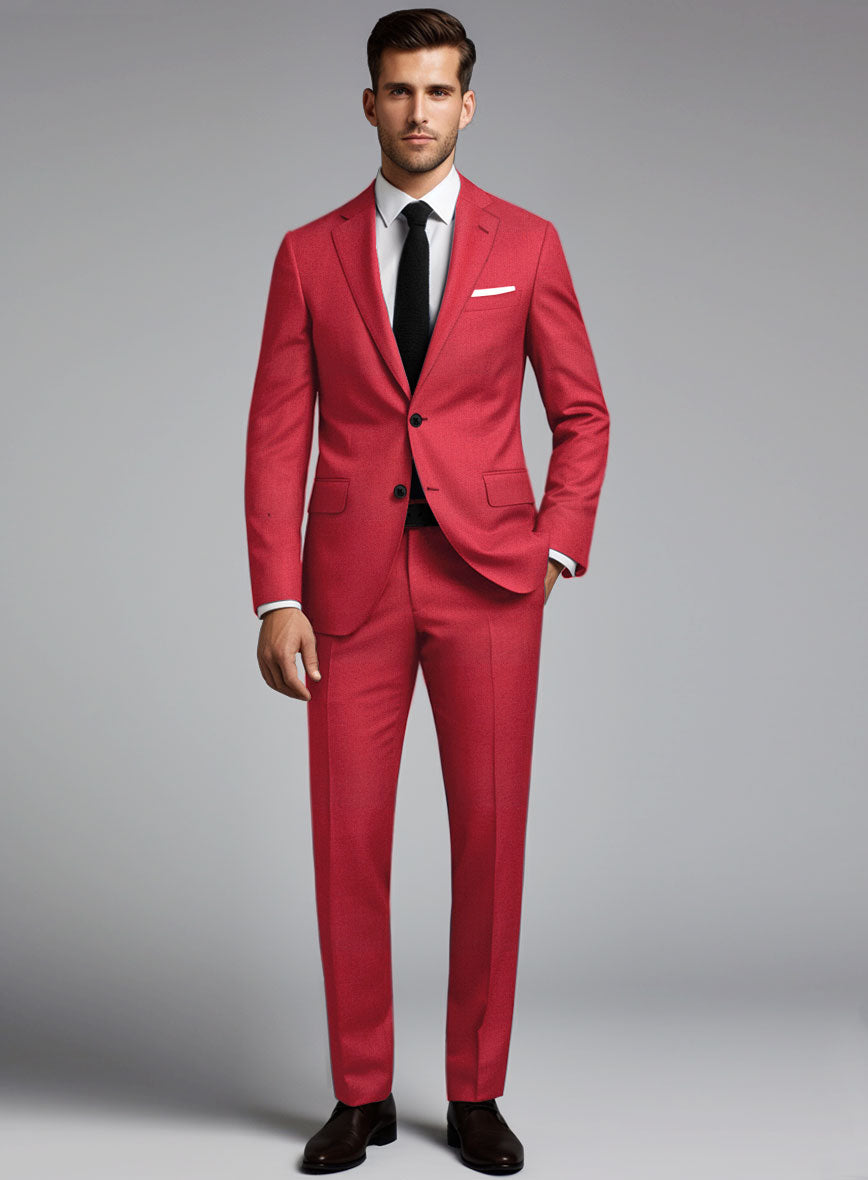 Wool Red Suit - StudioSuits