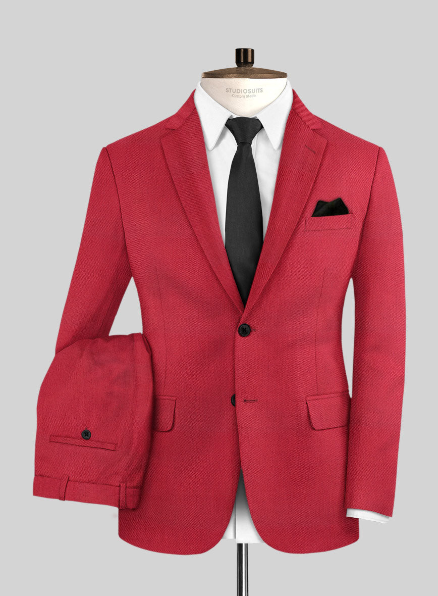 Wool Red Suit - StudioSuits