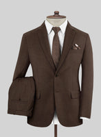 Worsted Brown Wool Suit - StudioSuits