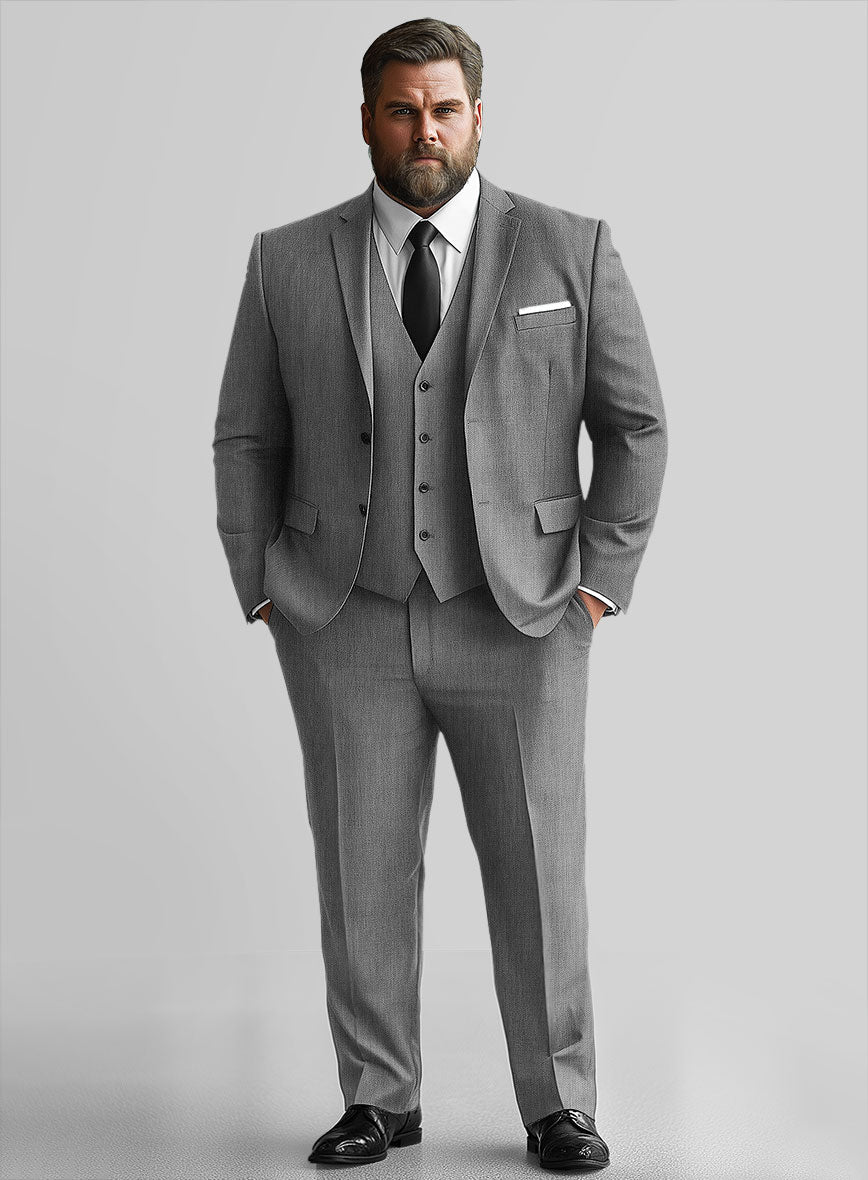 Classic Mid Charcoal Big and Tall Suit - StudioSuits