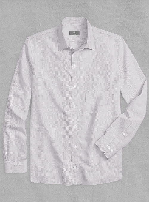 Light Gray Herringbone Cotton Shirt – StudioSuits