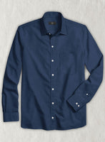 Air Blue Stretch Twill Shirt - StudioSuits