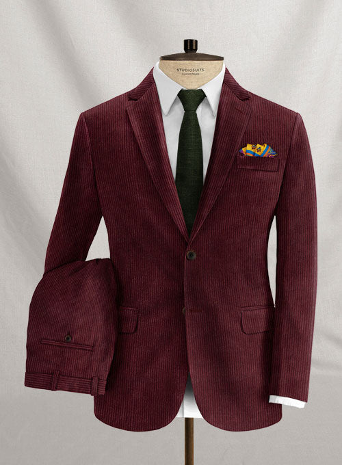 Berry Wine Thick Corduroy Suit – StudioSuits