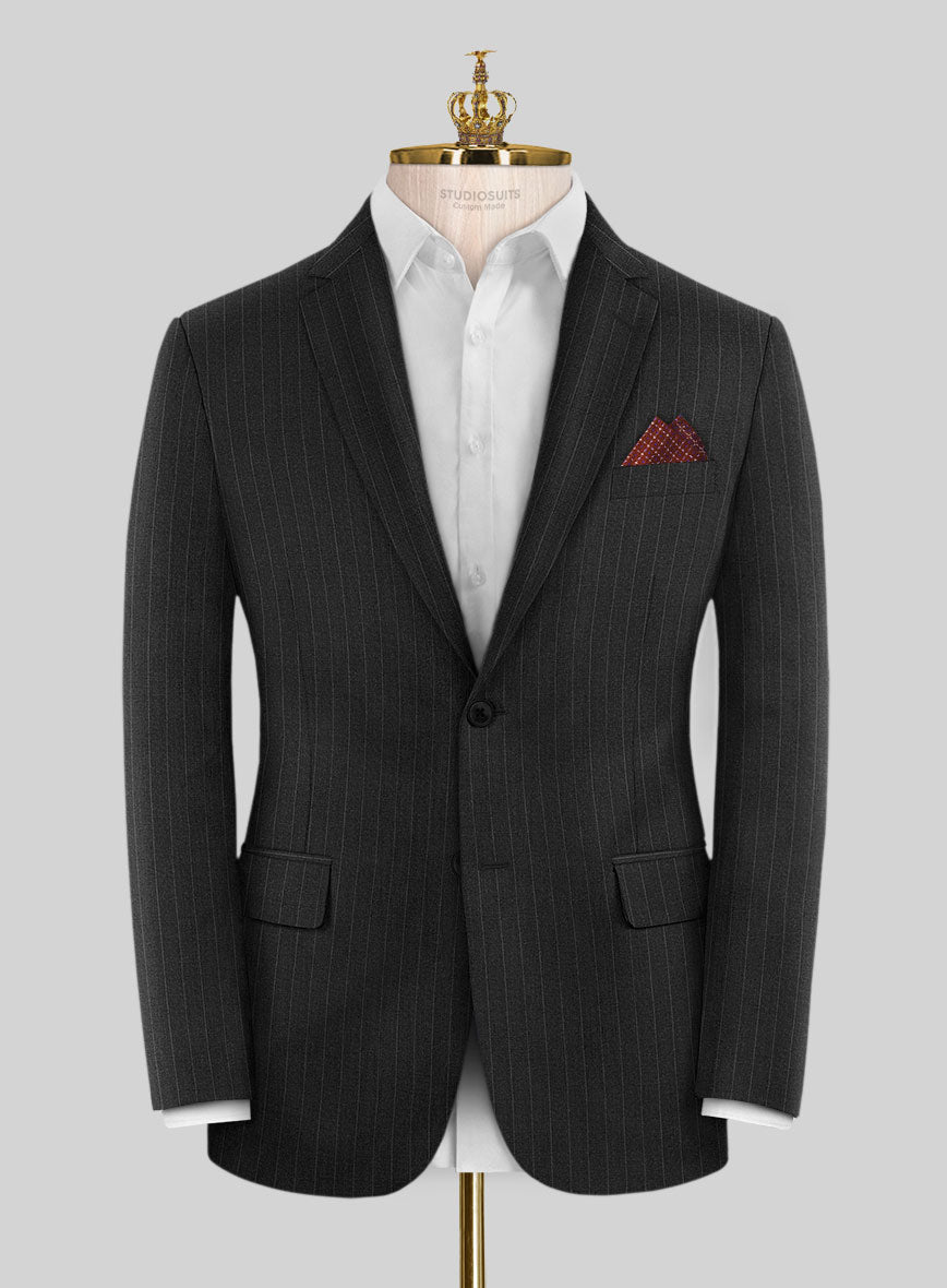 Bristol Charcoal Chalkstripe Jacket - StudioSuits