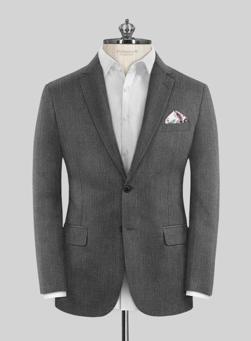 Bristol Gray Herringbone Jacket - StudioSuits