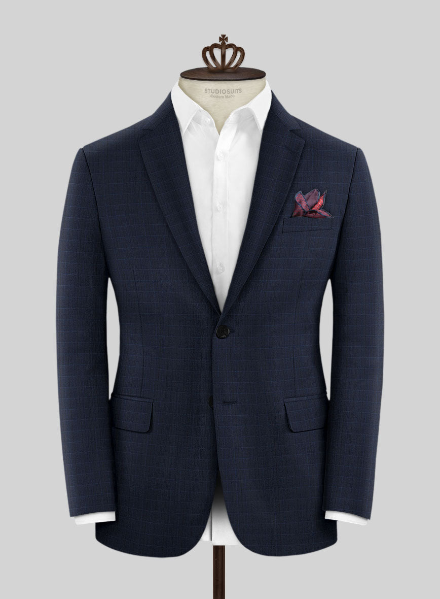 Bristol Igri Blue Checks Jacket - StudioSuits