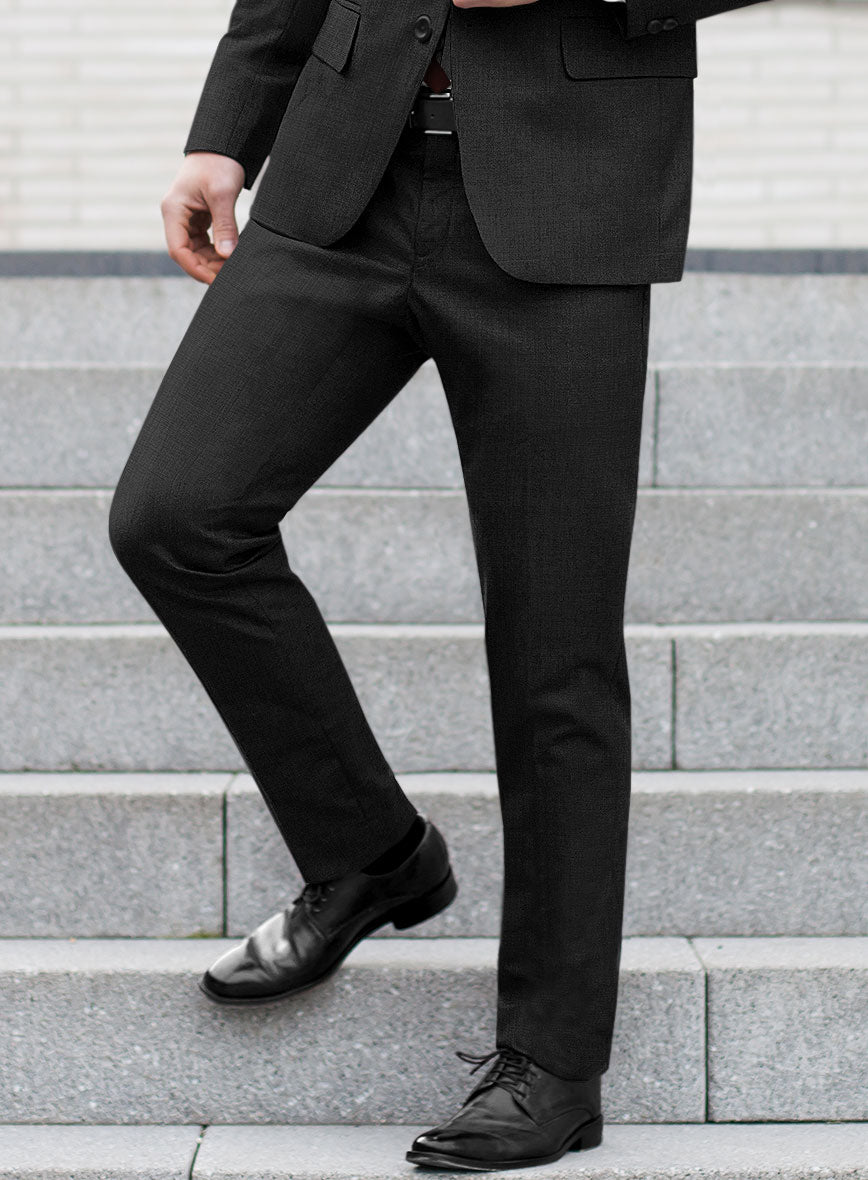 Bristol Nailhead Charcoal Pants - StudioSuits