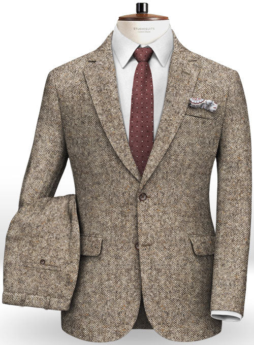 Caccioppoli Donegal Light Brown Tweed Suit – StudioSuits
