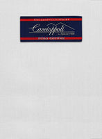 Caccioppoli Canvas White Cotton Pants - StudioSuits