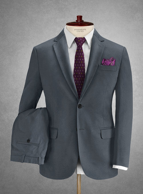 Caccioppoli Cotton Drill Gray Suit – StudioSuits