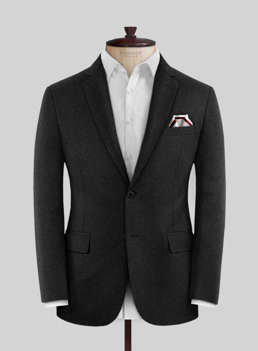 Caccioppoli Carrio Charcoal Wool Jacket - StudioSuits