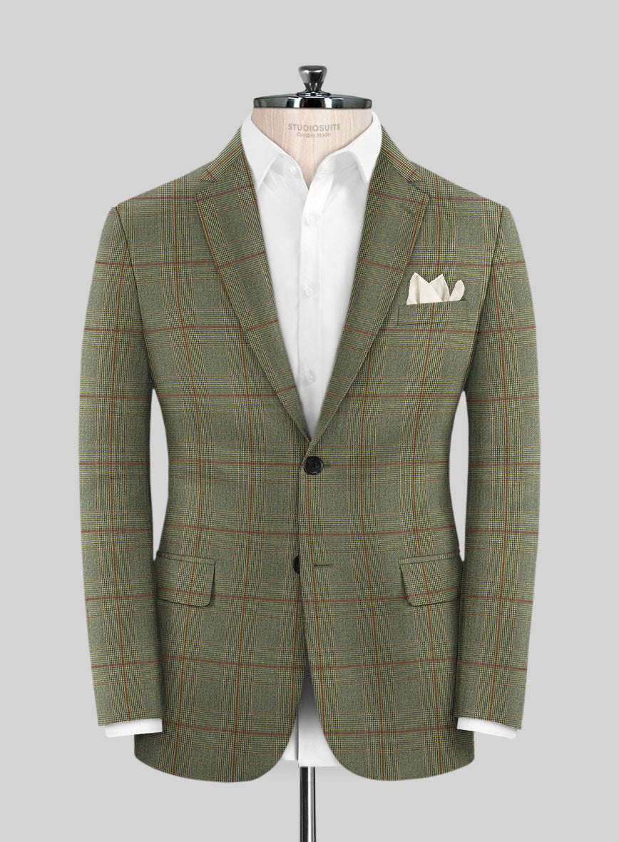 Caccioppoli Omari Glen Green Wool Suit - StudioSuits