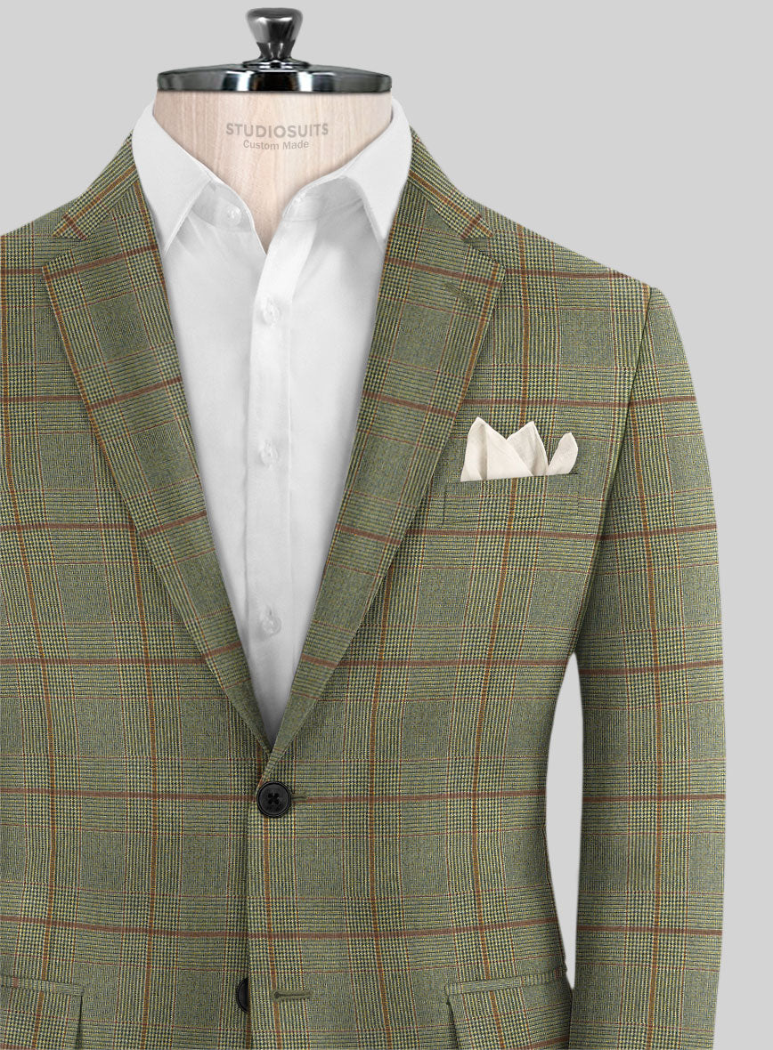 Caccioppoli Omari Glen Green Wool Suit - StudioSuits