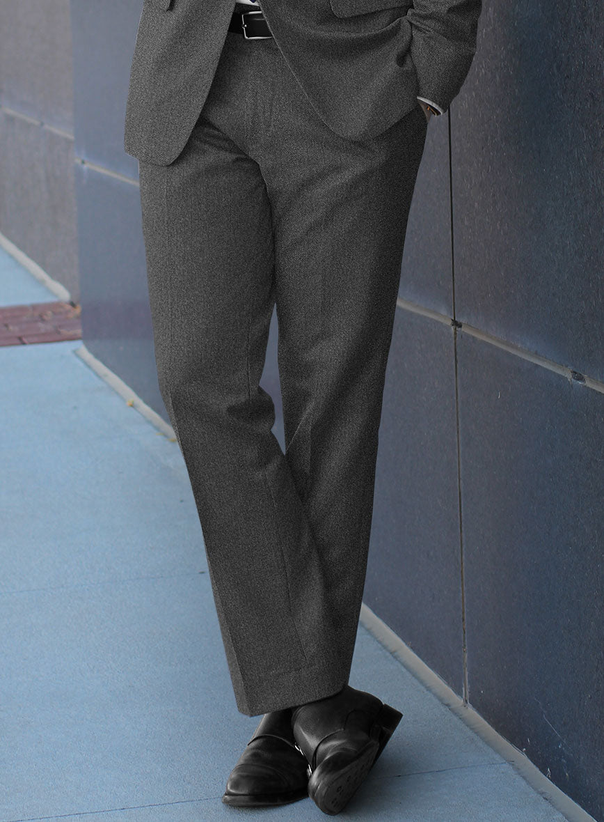 Caccioppoli Yorge Iron Gray Wool Pants - StudioSuits