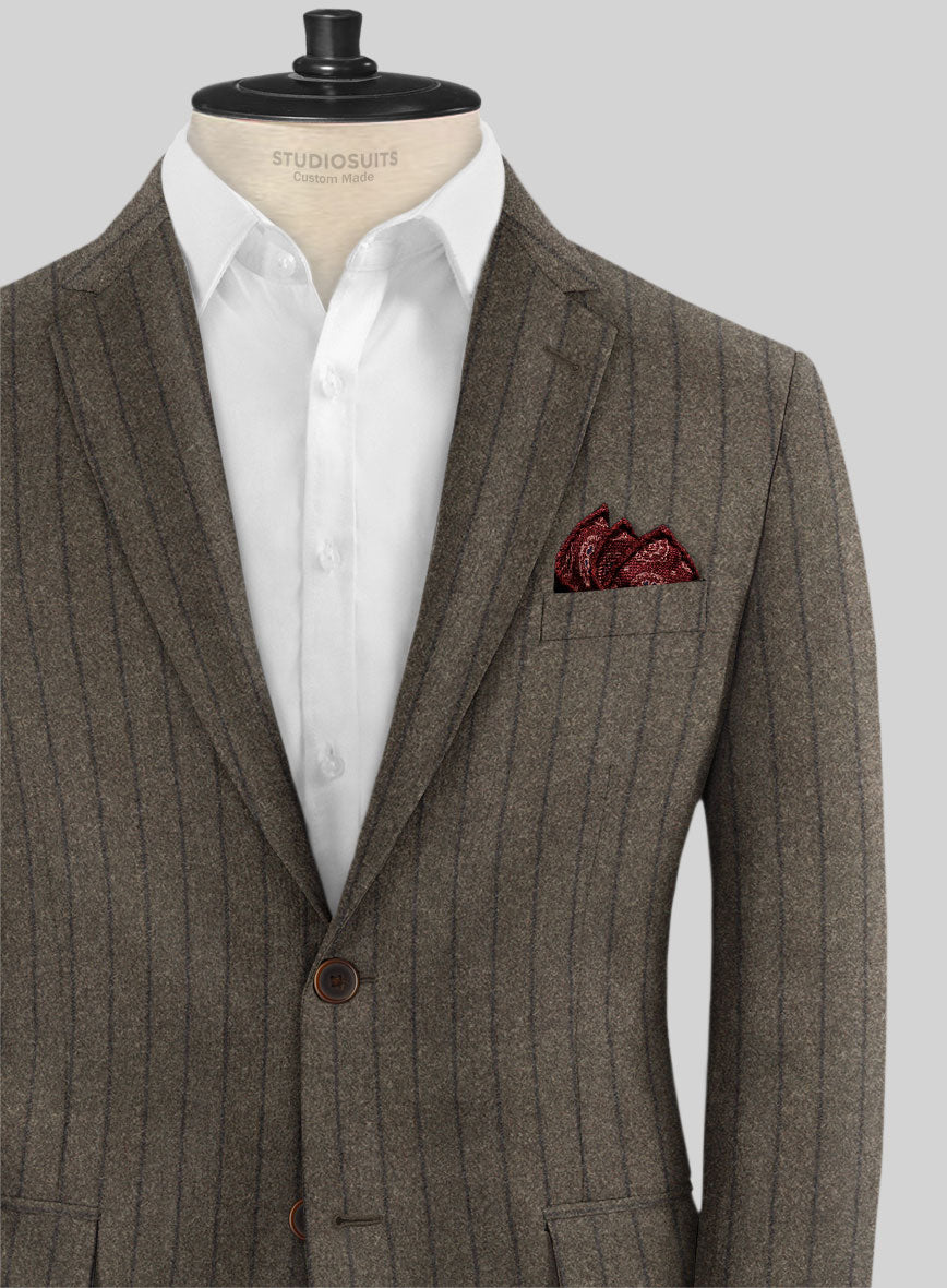 Caccioppoli Posa Dark Brown Wool Jacket - StudioSuits