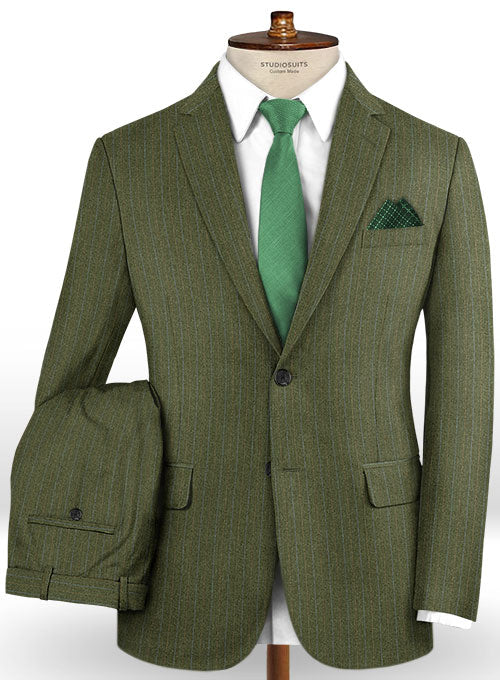 Caccioppoli Dapper Dandy Iniesa Seaweed Green Wool Suit – StudioSuits