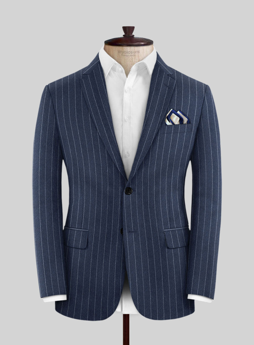 Caccioppoli Genio Blue Wool Jacket - StudioSuits