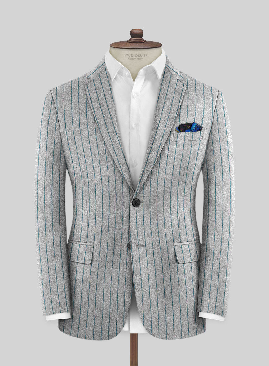 Caccioppoli Jimena Gray Wool Jacket - StudioSuits