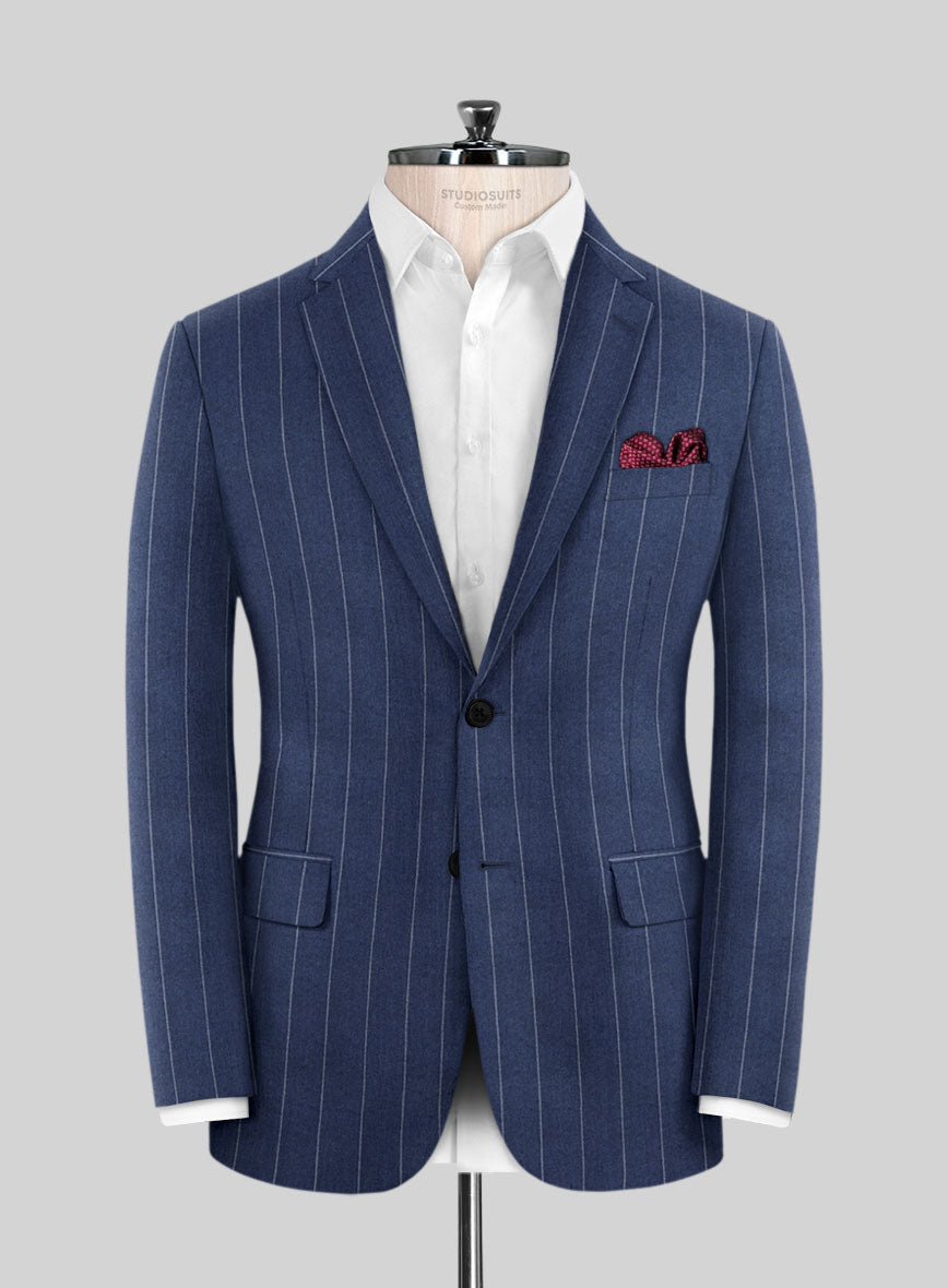 Caccioppoli Nuoa Blue Wool Jacket - StudioSuits