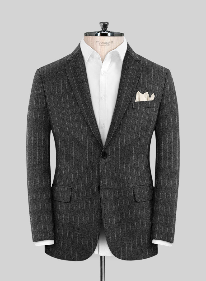 Caccioppoli Oenli Dark Gray Wool Jacket - StudioSuits