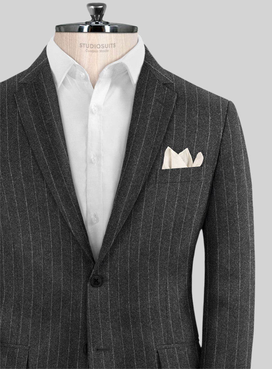 Caccioppoli Oenli Dark Gray Wool Jacket - StudioSuits