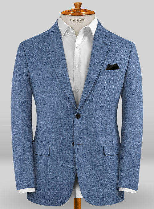 Caccioppoli Sun Dream Jutini Tom Blue Wool Silk Suit – StudioSuits