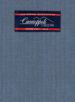 Caccioppoli Sun Dream Risca Blue Wool Silk Jacket - StudioSuits