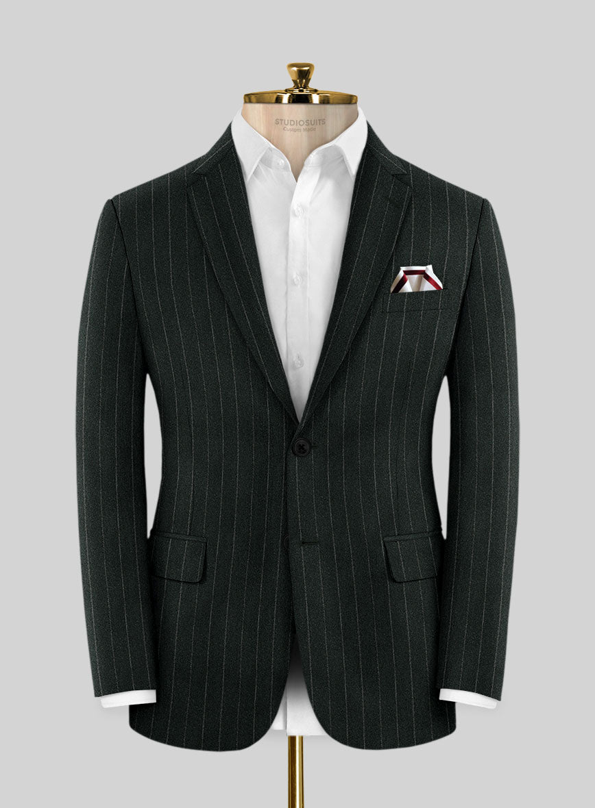 Caccioppoli Udia Dark Green Wool Jacket - StudioSuits