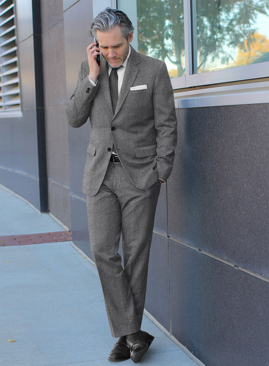 Caccioppoli Alage Glen Gray Wool Suit - StudioSuits