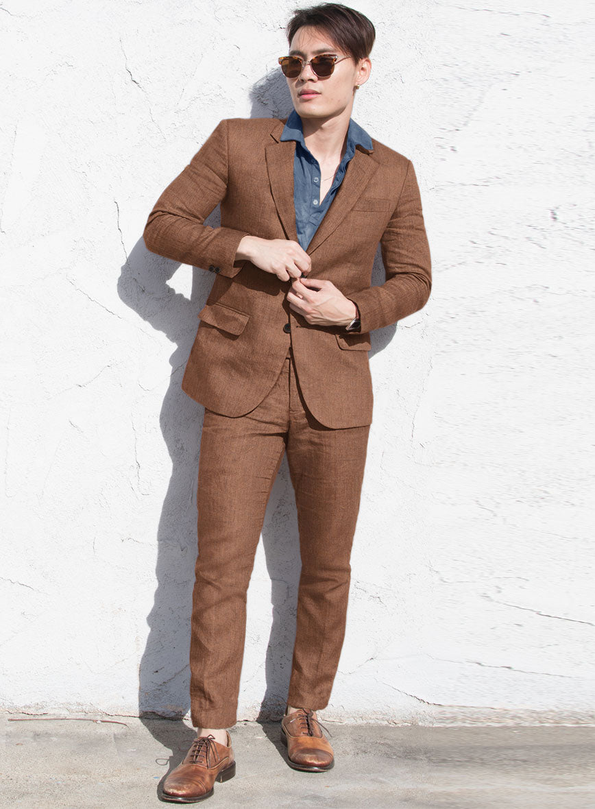 Campari Copper Linen Suit – StudioSuits